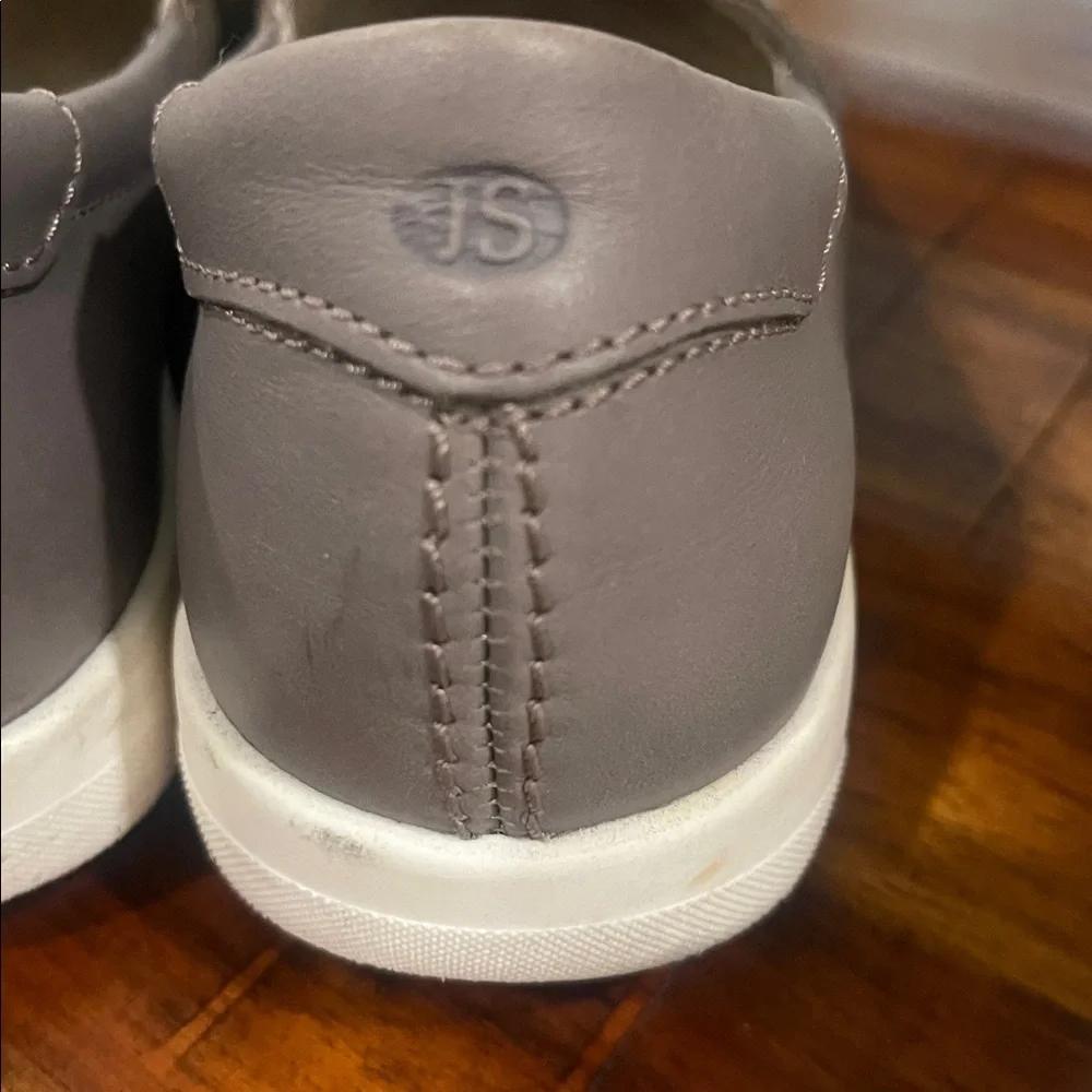 Josef Seibel Grey Leather Flat Slip On Sneakers Size 7 - 7.5 - Picture 7 of 13